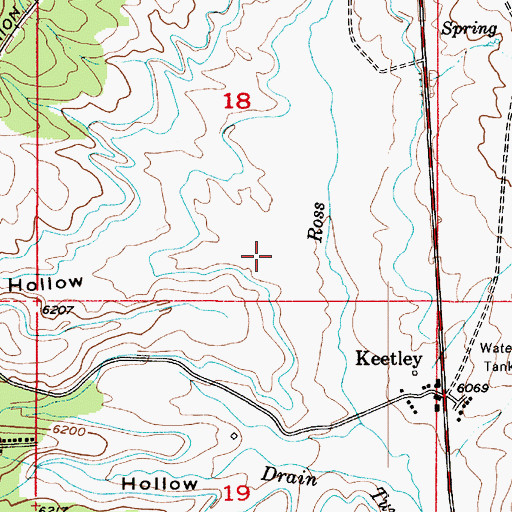 Topographic Map of Sage Hen Hollow, UT