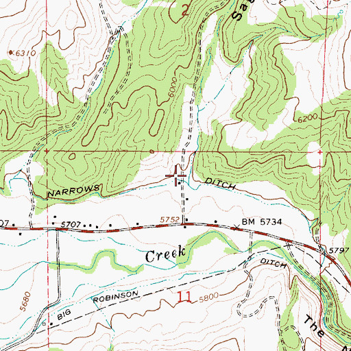 Topographic Map of Sage Hollow, UT