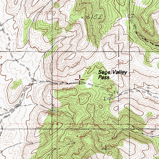 Topographic Map of Sage Valley Pass, UT