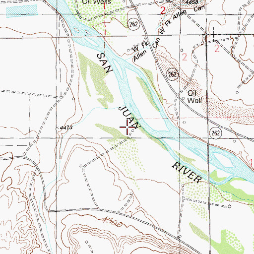Topographic Map of Sahgzie Creek, UT
