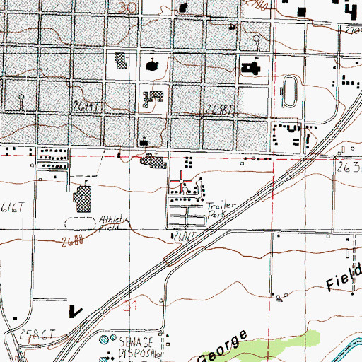 Topographic Map of Saint George Valley Lateral, UT