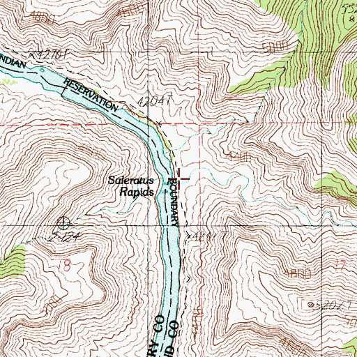 Topographic Map of Saleratus Canyon, UT