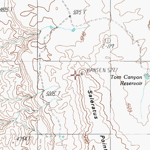 Topographic Map of Saleratus Point, UT