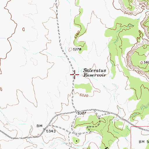 Topographic Map of Saleratus Reservoir, UT