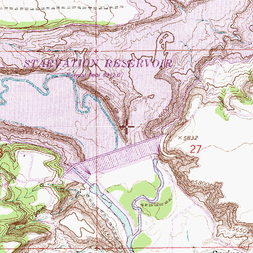 Topographic Map of Saleratus Wash, UT