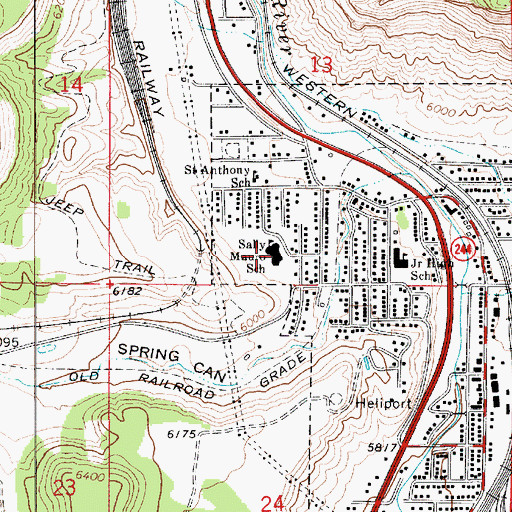 Topographic Map of Sally Mauro Elementary School, UT