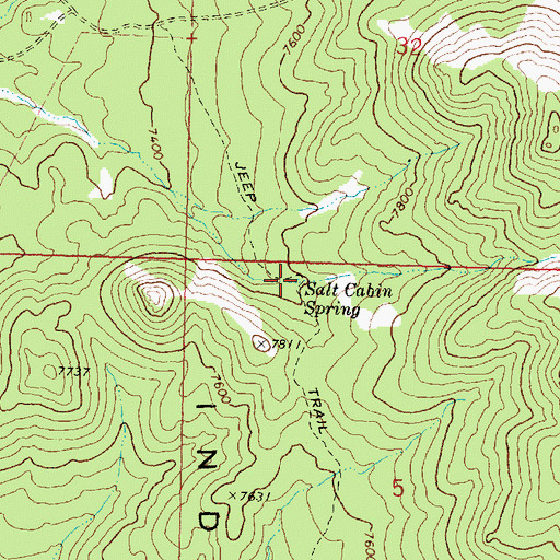 Topographic Map of Salt Cabin Spring, UT