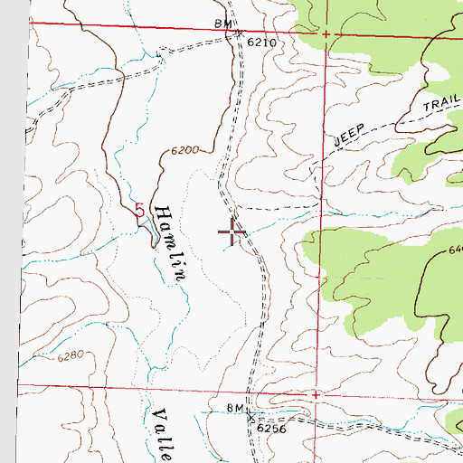 Topographic Map of Salt Cabin Spring Wash, UT