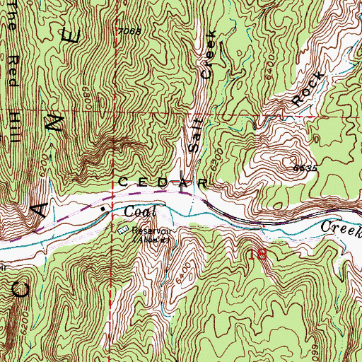 Topographic Map of Salt Creek Canyon, UT