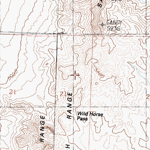 Topographic Map of Salt Marsh Range, UT