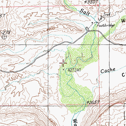 Topographic Map of Salt Valley, UT