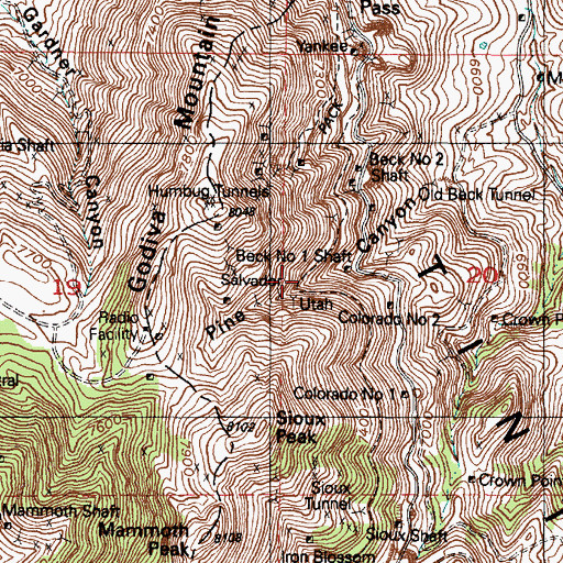 Topographic Map of Salvador, UT
