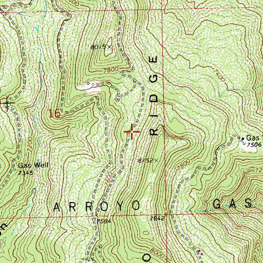 Topographic Map of San Arroyo Ridge, UT