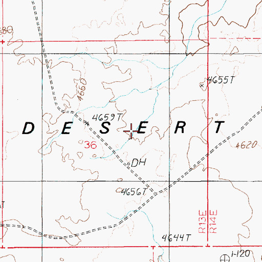 Topographic Map of San Rafael Desert, UT