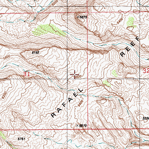 Topographic Map of San Rafael Reef, UT