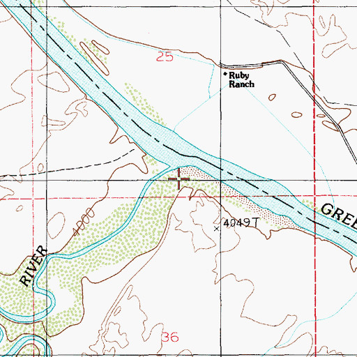 Topographic Map of San Rafael River, UT