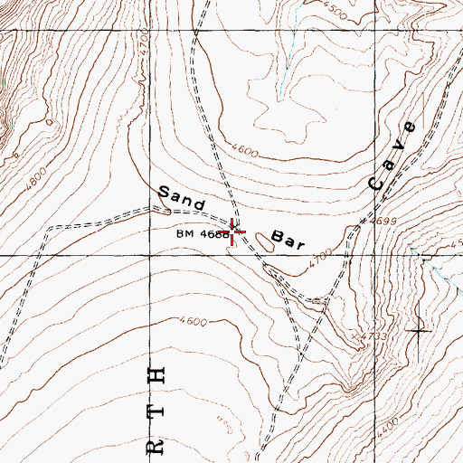Topographic Map of Sand Bar, UT