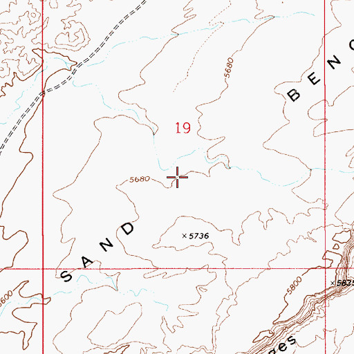 Topographic Map of Sand Bench, UT