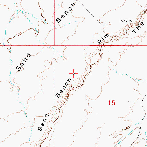 Topographic Map of Sand Bench Rim, UT