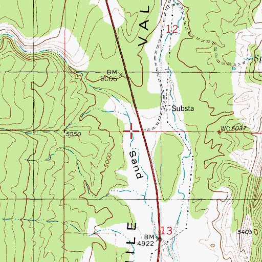 Topographic Map of Sand Gulch, UT