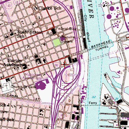 Topographic Map of Christ Church, AL