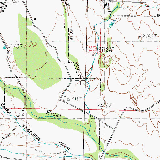 Topographic Map of Sand Hollow, UT
