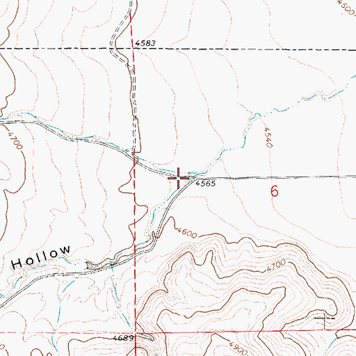 Topographic Map of Sand Hollow, UT