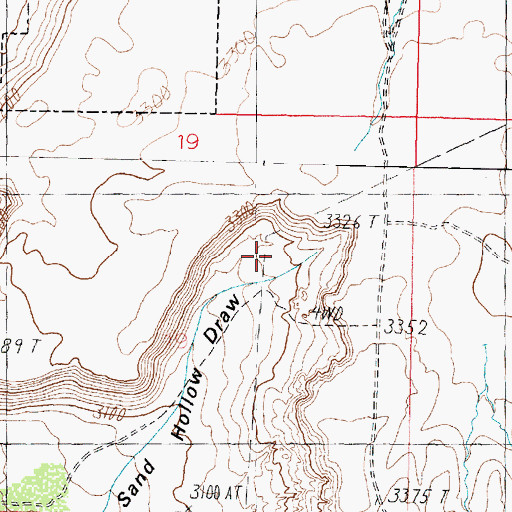 Topographic Map of Sand Hollow Draw, UT
