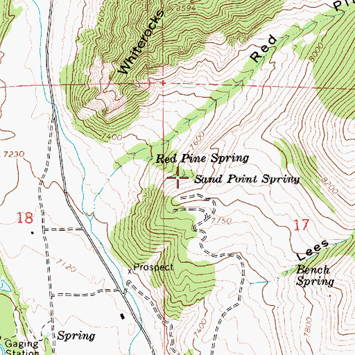 Topographic Map of Sand Point Spring, UT