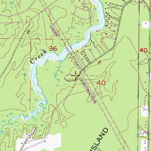 Topographic Map of Christian Church of Mobile, AL