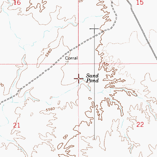 Topographic Map of Sand Pond, UT