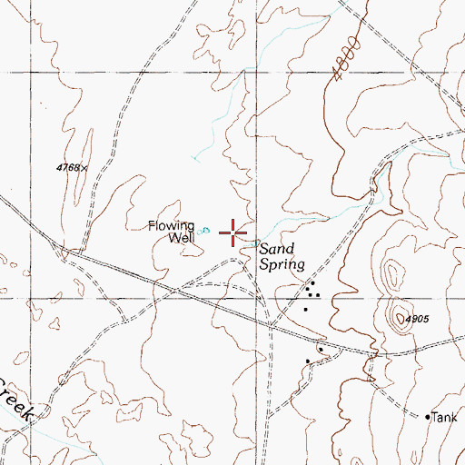 Topographic Map of Sand Spring, UT
