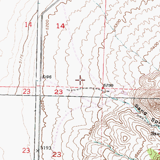 Topographic Map of Sand Spring Canyon, UT