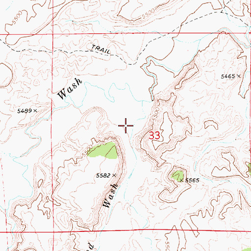 Topographic Map of Sand Wash, UT