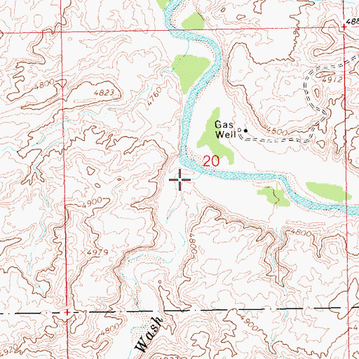 Topographic Map of Sand Wash, UT