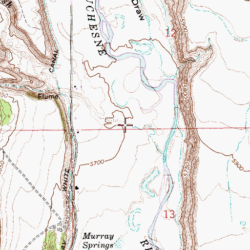 Topographic Map of Sand Wash, UT