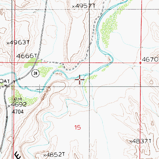 Topographic Map of Sandy Creek, UT