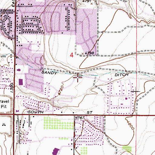 Topographic Map of Sandy Ditch, UT