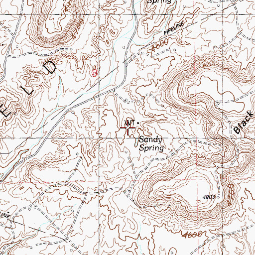 Topographic Map of Sandy Spring, UT
