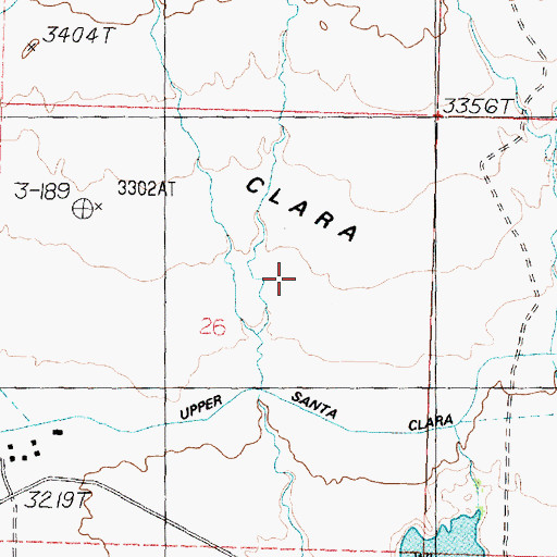 Topographic Map of Santa Clara Bench, UT