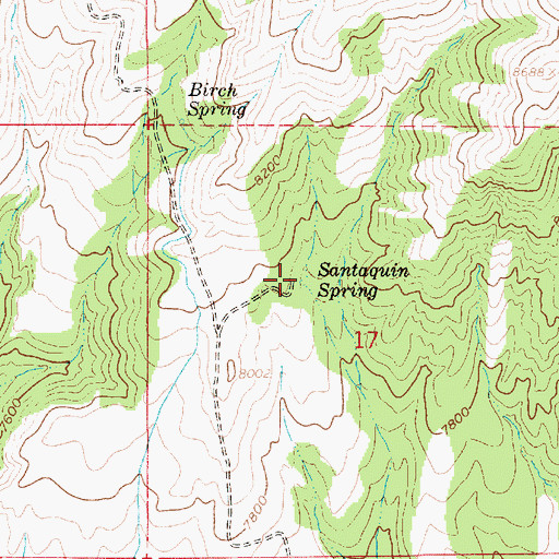 Topographic Map of Santaquin Spring, UT