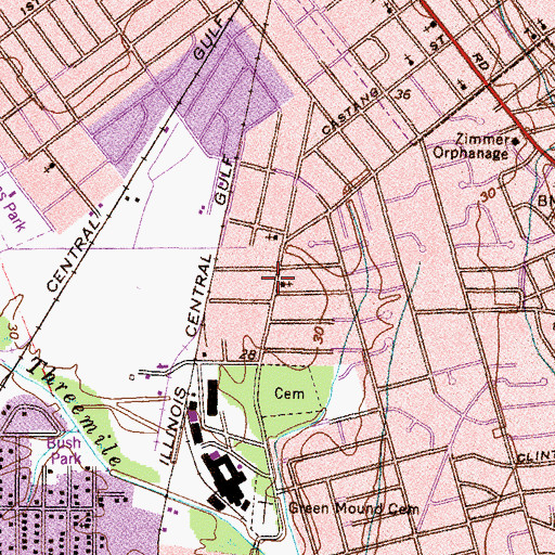 Topographic Map of Christian Union Primitive Baptist Church, AL