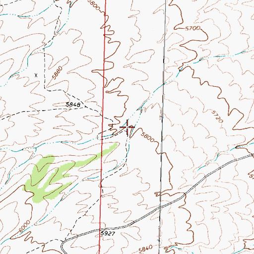 Topographic Map of Sawmill Basin Canyon, UT