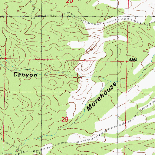 Topographic Map of Sawmill Canyon, UT