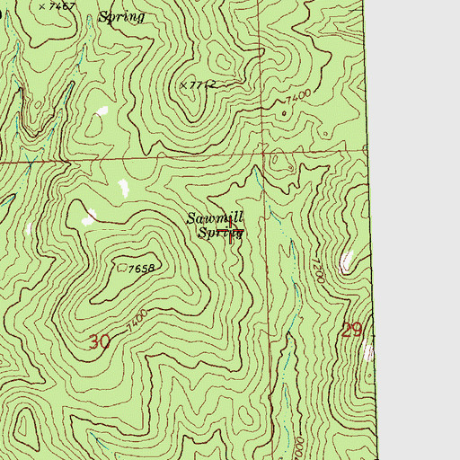 Topographic Map of Sawmill Spring, UT