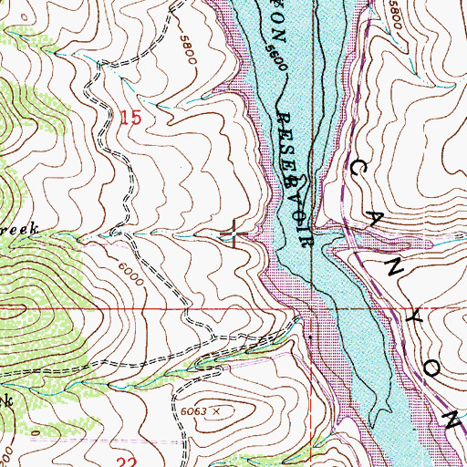 Topographic Map of Sawtooth Creek, UT