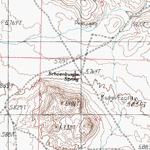 Topographic Map of Schoenburger Spring, UT
