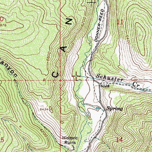 Topographic Map of Schuster Creek, UT