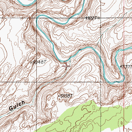 Topographic Map of Scorpion Gulch, UT
