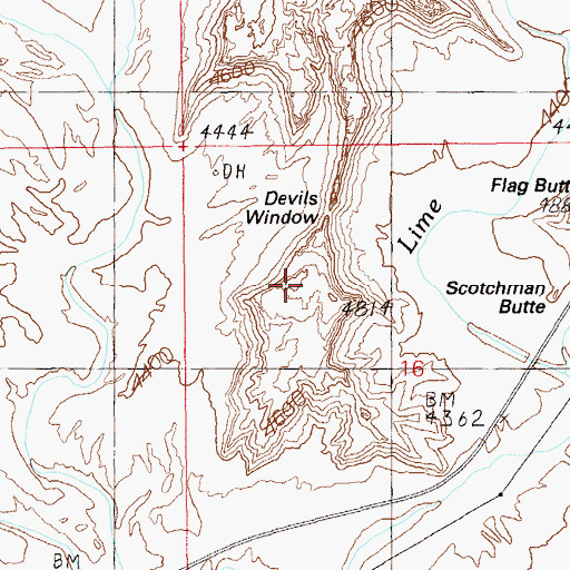Topographic Map of Scotchman Butte, UT